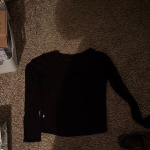 Chic Black Long Sleeve Women's Top